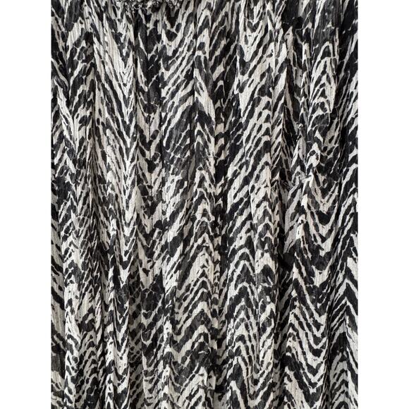 ISABEL MARANT Pleated Georgette Silk Marcia Blouse Black/white  FR 34/ US 2 $780 - Picture 6 of 8